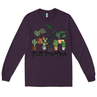 Plum just one more plant Long Sleeve Tee - MaliasSmallBusiness