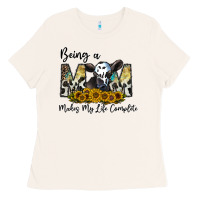 Bone being a mom makes my life complate Ladies Tee - CowhideDigitalArt