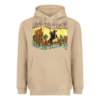 Mushroom Ain't goin down til the sun comes up Cowboy Heavyweight Hoodie - HowdyJamesFarm