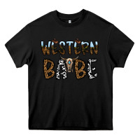 Black western babe Heavy Core Tee - CowhideDigitalArt