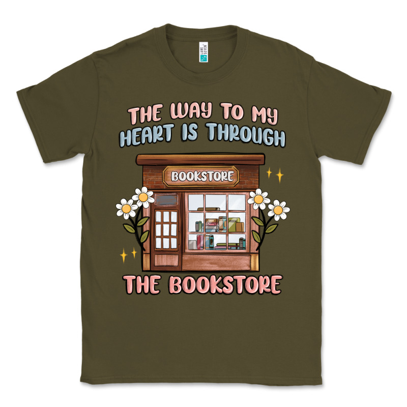 The Way To My Heart Is Through The Bookstore Classic Tee by MaliasSmallBusiness | Teevron