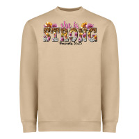 Mushroom she is strong proverbs 31 25 Heavyweight Sweatshirt - NancyCooperArtShop