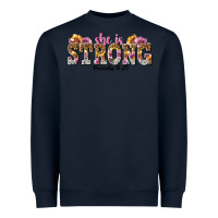 Navy she is strong proverbs 31 25 Heavyweight Sweatshirt - NancyCooperArtShop
