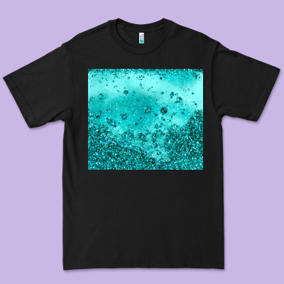 Turquoise Glitter Premium Tee Designed By Jahusdesignshop
