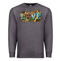 Charcoal Heather Love baby Cow Premium Sweatshirt - HowdyJamesFarm