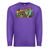 Purple Love baby Cow Premium Sweatshirt - HowdyJamesFarm