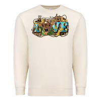 Sandshell Love baby Cow Premium Sweatshirt - HowdyJamesFarm