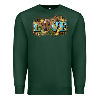 Sports Green Love baby Cow Premium Sweatshirt - HowdyJamesFarm