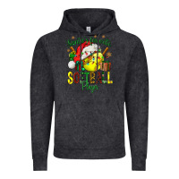 Vintage Black Santa's Favorite Softball player Vintage Hoodie - NancyCooperArtShop