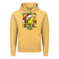 Vintage Mustard Santa's Favorite Softball player Vintage Hoodie - NancyCooperArtShop
