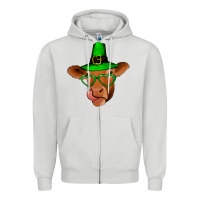 Dove Grey St Patricks Day Cow Zipper Hoodie - Bettercallsaul