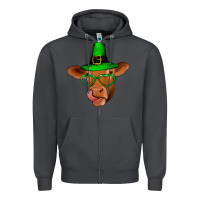 Smoke St Patricks Day Cow Zipper Hoodie - Bettercallsaul