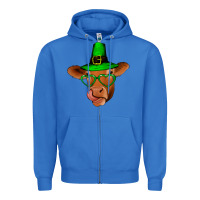 True Royal St Patricks Day Cow Zipper Hoodie - Bettercallsaul
