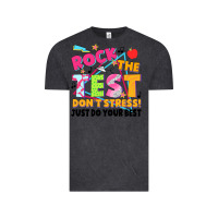 Vintage Black rock the test don't stress! just do your best Vintage Tee - JahusDesignShop