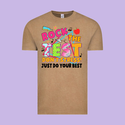 Rock The Test Don't Stress! Just Do Your Best Vintage Tee Designed By Jahusdesignshop