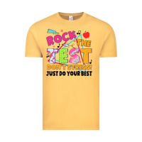 Vintage Mustard rock the test don't stress! just do your best Vintage Tee - JahusDesignShop