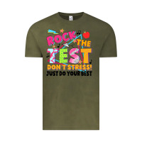 Vintage Olive rock the test don't stress! just do your best Vintage Tee - JahusDesignShop