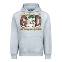 Heather Grey with god all things are possible with snowman bbs Urban Hoodie - BundleAndBundleShop