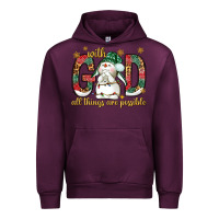 Mauve Wine with god all things are possible with snowman bbs Urban Hoodie - BundleAndBundleShop