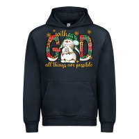 Navy with god all things are possible with snowman bbs Urban Hoodie - BundleAndBundleShop