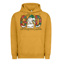 Pigment Peanut Butter with god all things are possible with snowman bbs Urban Hoodie - BundleAndBundleShop
