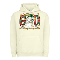 Pigment Pistachio with god all things are possible with snowman bbs Urban Hoodie - BundleAndBundleShop