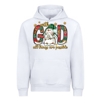 White with god all things are possible with snowman bbs Urban Hoodie - BundleAndBundleShop