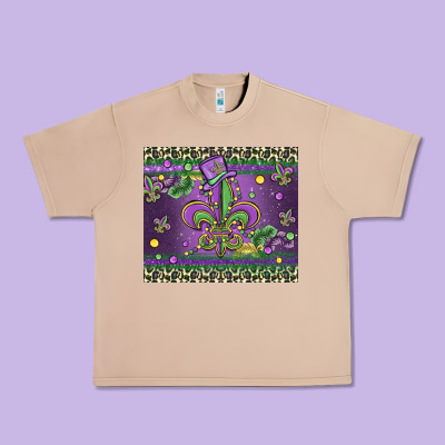 Mardi Gras Fleur De Lis Urban Heavy Tee Designed By Maliassmallbusiness