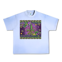 Grape Ice mardi gras fleur de lis Urban Heavy Tee - MaliasSmallBusiness