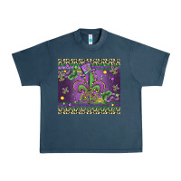 Midnight Navy mardi gras fleur de lis Urban Heavy Tee - MaliasSmallBusiness