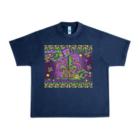 Navy mardi gras fleur de lis Urban Heavy Tee - MaliasSmallBusiness