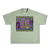Oil Green mardi gras fleur de lis Urban Heavy Tee - MaliasSmallBusiness