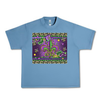 Pebble Blue mardi gras fleur de lis Urban Heavy Tee - MaliasSmallBusiness
