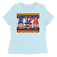 Baby Blue usa gnome mouse pad Ladies Tee - HRA Design Shop