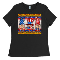 Black usa gnome mouse pad Ladies Tee - HRA Design Shop