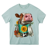 Arona Simmental Cow Coffee Cup Heavy Core Tee - FaDigitalArtStudio