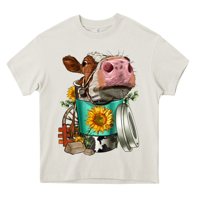 Simmental Cow Coffee Cup Heavy Core Tee by FaDigitalArtStudio | Teevron
