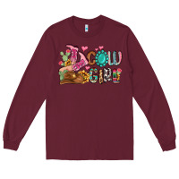 Burgundy western cowgirl Long Sleeve Tee - MaliasSmallBusiness