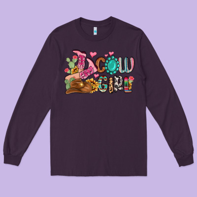 Western Cowgirl Long Sleeve Tee Designed By Maliassmallbusiness