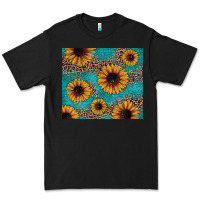 Black sunflower turquoise glitter Premium Tee - JahusDesignShop