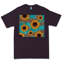 Plum sunflower turquoise glitter Premium Tee - JahusDesignShop