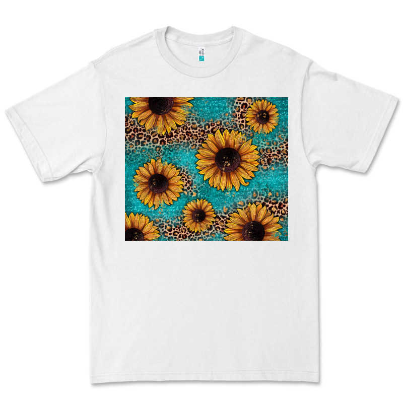 Sunflower Turquoise Glitter Premium Tee by JahusDesignShop | Teevron
