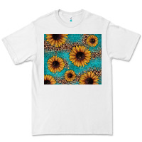 White sunflower turquoise glitter Premium Tee - JahusDesignShop