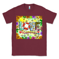 Burgundy Love Summer Classic Tee - CowhideDigitalArt