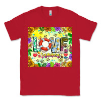 Red Love Summer Classic Tee - CowhideDigitalArt