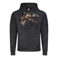 Vintage Black Deinonychus Face Vintage Hoodie - LillyAllenDesigns