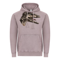 Vintage Zinc Deinonychus Face Vintage Hoodie - LillyAllenDesigns