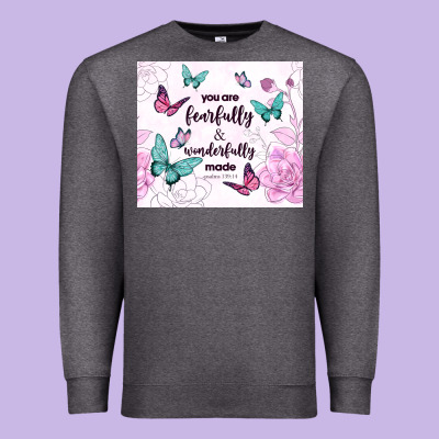 You Are Fearfully And Wonderfully Made Premium Sweatshirt Designed By Tumblerdesignbyshophia