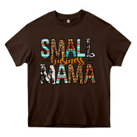 Chocolate Brown Small Business Mama Heavy Core Tee - FaDigitalArtStudio