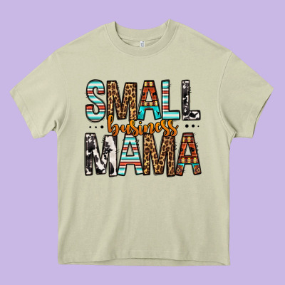 Small Business Mama Heavy Core Tee Designed By Fadigitalartstudio